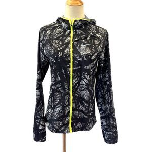 Nike Enchanted Forest Impossibly Light Windbreaker Hoodie Small Full Zip Black S